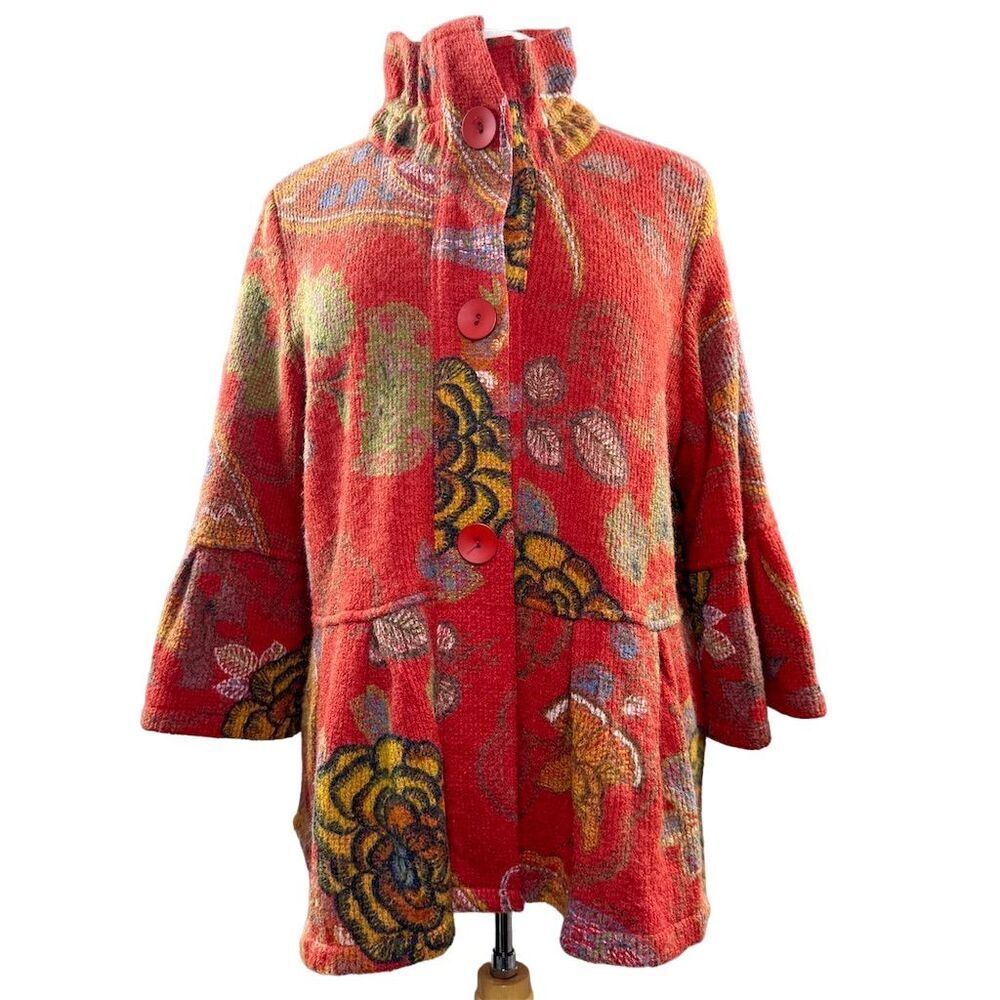 INC International Concepts Red Floral Jacket